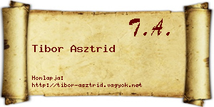 Tibor Asztrid névjegykártya